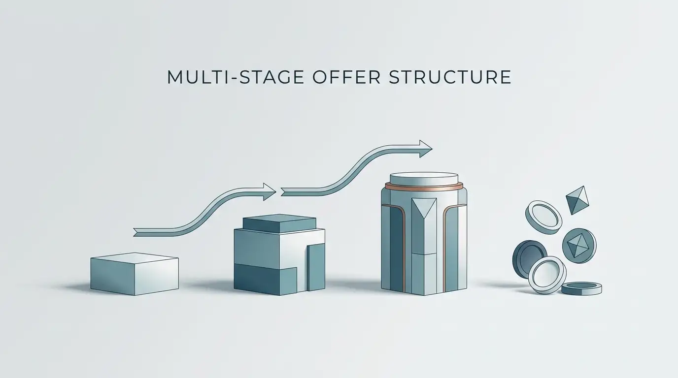 Three-stage first, second and third deposit bonus sequence with free spins
