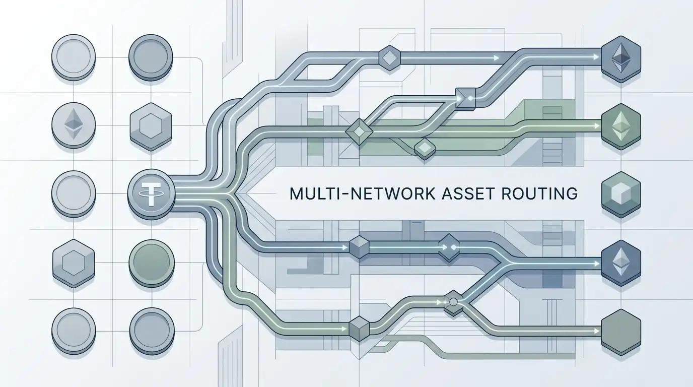 Crypto assets mapped to their supported blockchain networks